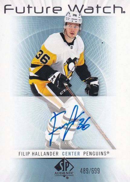 AUTO RC karta FILIP HALLANDER 23-24 SP Authentic 12-13 Retro Autographed Future Watch Update /699